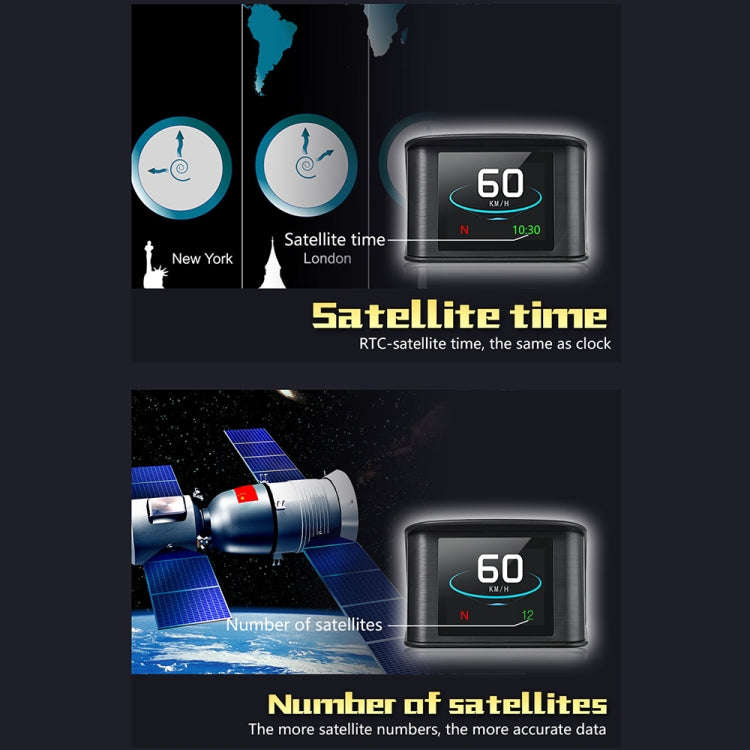 T600 HUD 2.2 inch Car GPS Smart Digital Meter with TFT LCD Multi-color, Speed & Driving Distance ...