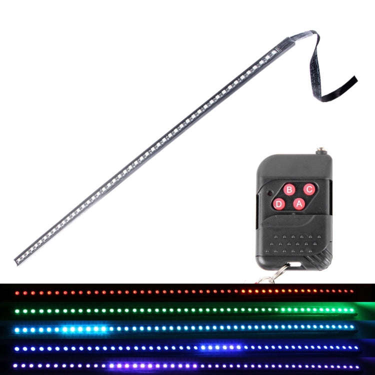 5050 20W 48 LED RGB Car Truck Remote Colorful Knight Rider LED Strobe Scanner Flash Strip Light, ...