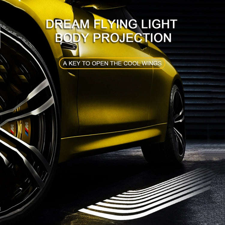 2 PCS DC 8-36V Ghost Shadow Courtesy Angel Wings Projection Lamp Car Door LED Welcome Lights(Whit...