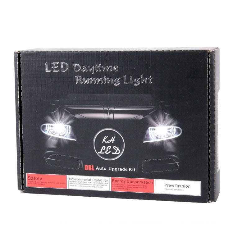 2 PCS DC 12V 6W 400 LM 6000K Tri Circular Car DRL&Turn Light(White Light + Yellow Light), Cable L...