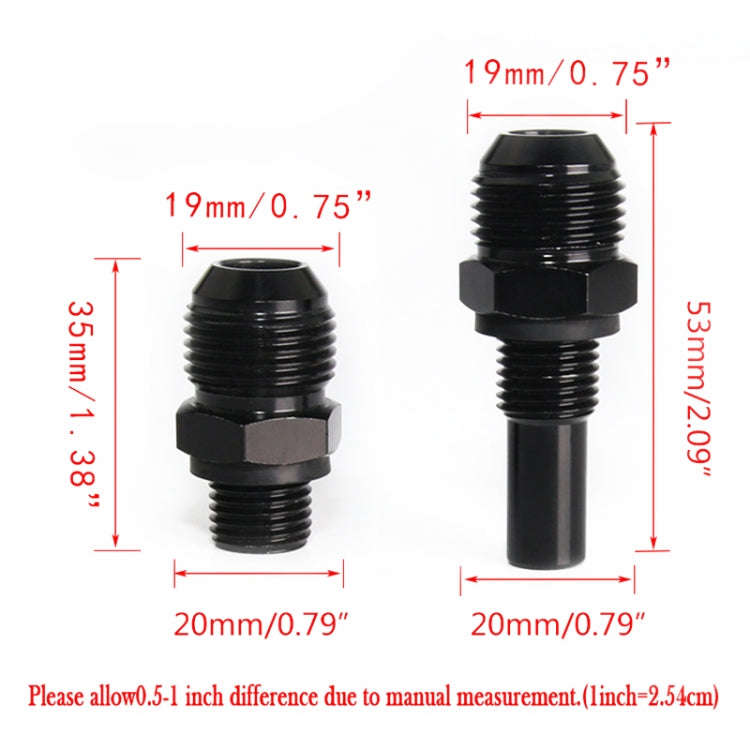 2 PCS Car Transmission Oil Cooler Adapters  AN8-1/4NPS Threaded Joints