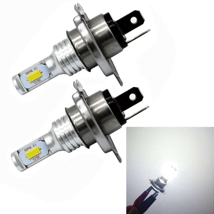 2 PCS H4 72W 1000LM 6000-6500K Super Bright White Light Car Fog LED Bulbs, DC 12-24V (White Light)