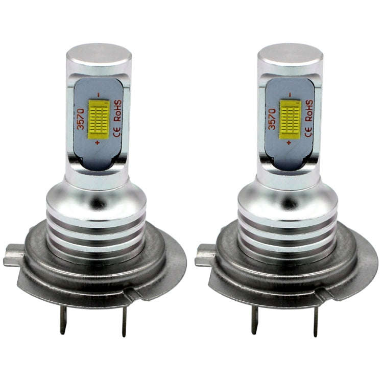 2 PCS H7 72W 1000LM 6000-6500K Super Bright White Light Car Fog LED Bulbs, DC 12-24V(Yellow Light)