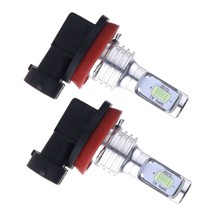 2 PCS H8/H11 72W 1000LM 6000-6500K Super Bright White Light Car Fog LED Bulbs, DC 12-24V (Ice Blu...