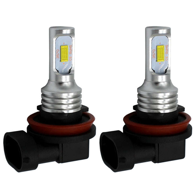 2 PCS H8/H11 72W 1000LM 6000-6500K Super Bright White Light Car Fog LED Bulbs, DC 12-24V(White Li...