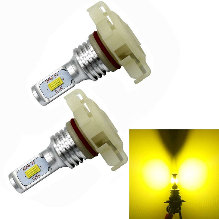 2 PCS H16(EU) 72W 1000LM 6000-6500K Super Bright White Light Car Fog LED Bulbs, DC 12-24V(Yellow ...