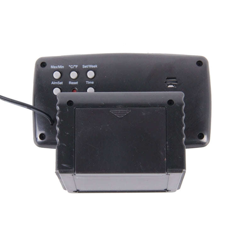 SH-350-2 Multi-Function Digital Temperature Thermometer Alarm Clock LCD Monitor Battery Meter Det...
