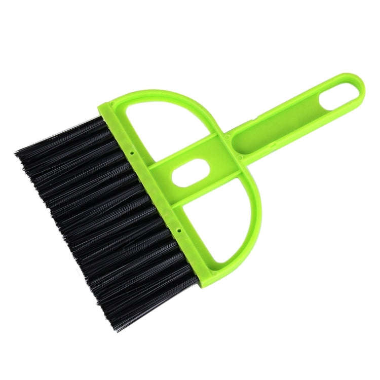Mini Desktop Car Keyboard Sweep Cleaning Brush Small Broom Dustpan Set(Green)