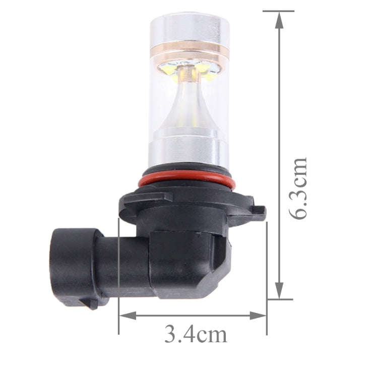 2 PCS 9006 350 LM 6000K 30W White Light 6 LED Car Fog Light Bulb, DC 12V
