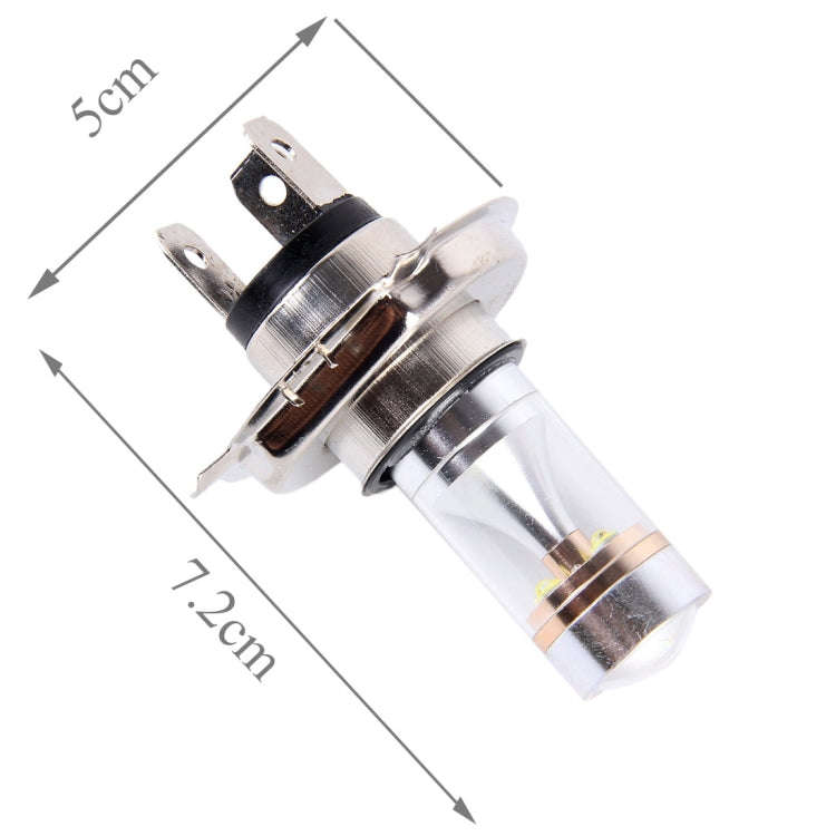 2 PCS H4 350 LM 6000K 30W White Light 6 LED Car Fog Light Bulb, DC 12V