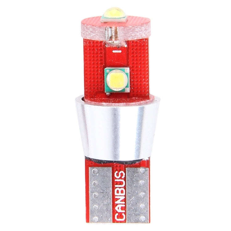 2 PCS T10 800 LM 6000K 10W 3 LED White Light Clearance Light.DC 12V.