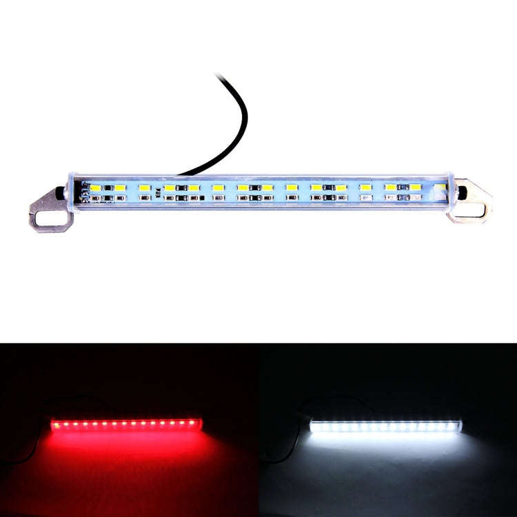 10W 30 LED SMD 2835 White Light + Red Light Car Backup Auxiliary Light Brake Light, DC 12V Cable ...