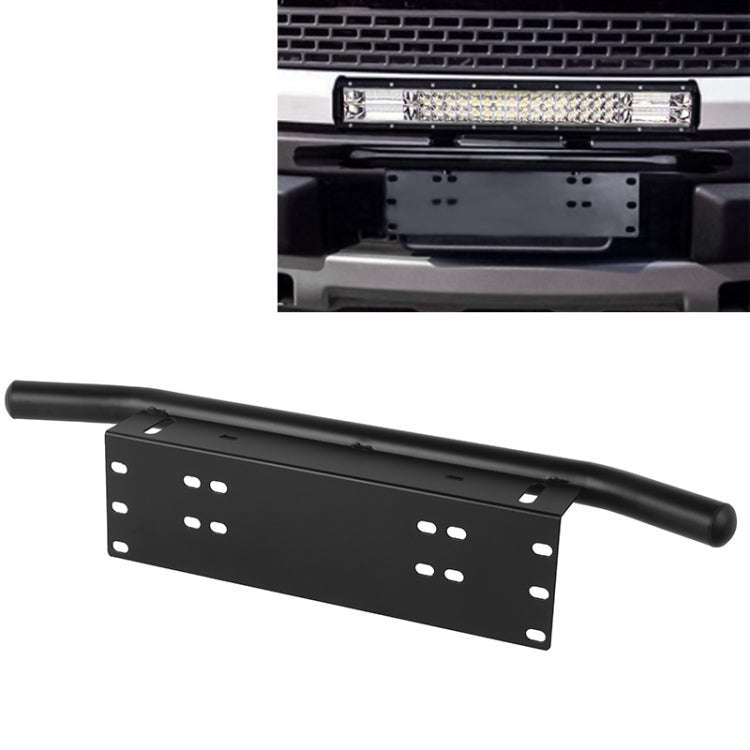 Universal License Plate Bumper Frame for Off-Road Jeep LED Work Light Bar Mounting Bracket with F...