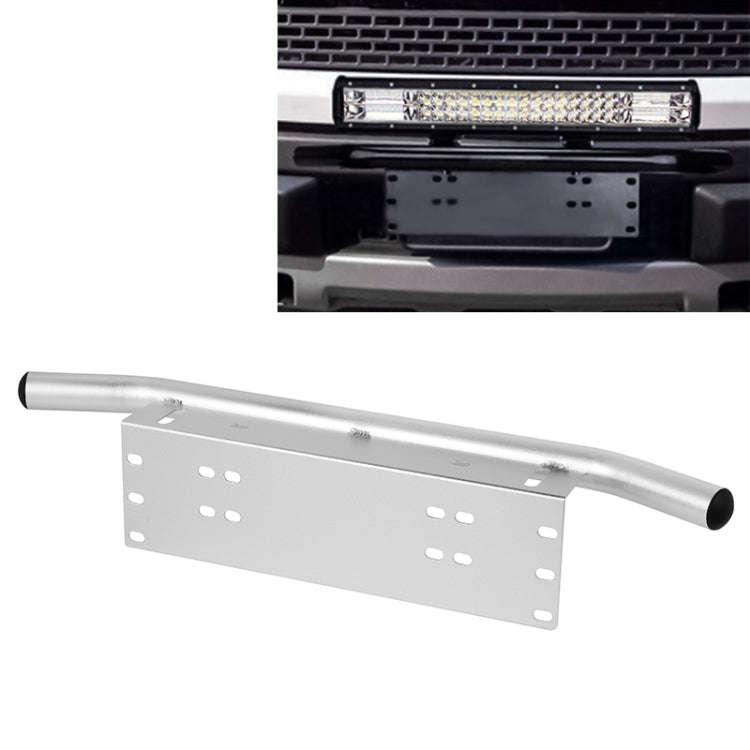 Universal License Plate Bumper Frame for Off-Road Jeep LED Work Light Bar Mounting Bracket with F...
