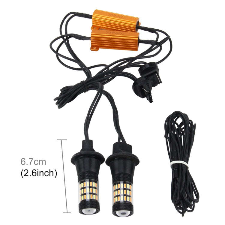2 PCS 7440 5W 450LM 60LEDs DC 12V SMD-4014 Car Auto Brake Light Turn Signal Lights Car Source Set...
