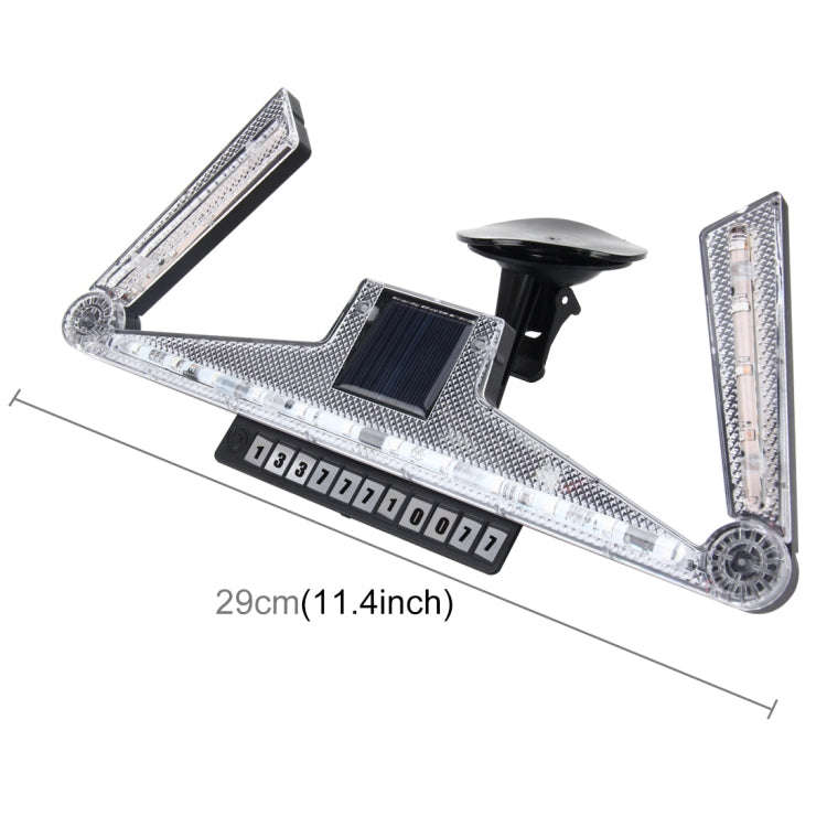 Solar Anti Collision Cupule Ranger Lamp Car Taillight LED Flash Warning Light Caution Light Folda...