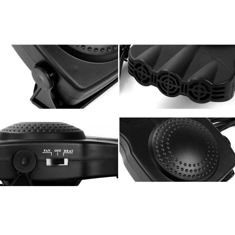DC 12V 150W Cold and Warm Dual Use Three Outlet Car Auto Electronic Heater Fan Windshield Defrost...