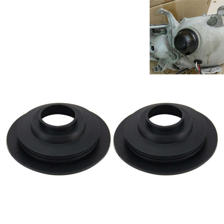 2 PCS Universal Car LED Headlight HID Xenon Lamp Silicone Dust Cover Seal Caps LED Headlight Seal...