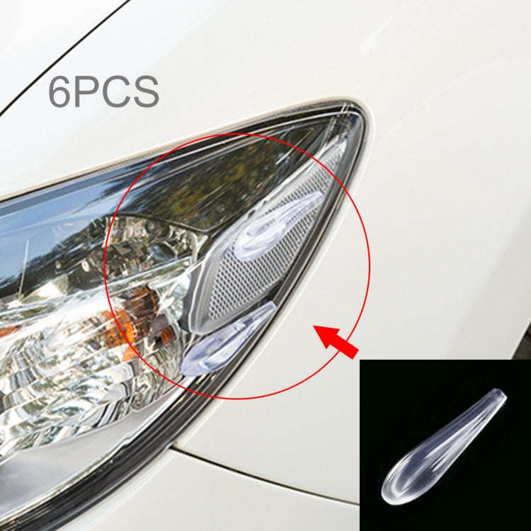 6 PCS Universal Resin Rear Spoiler Car Auto Rear Spoiler Exterior Rear Spoiler Kit Car Crash Stri...