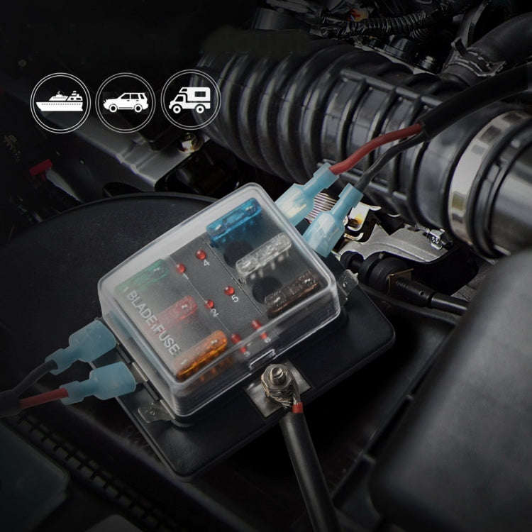 Universal 6 Way Fuse Box Block Fuse Holder Box Car Vehicle Circuit Automotive Blade Tool 6 Way Fu...
