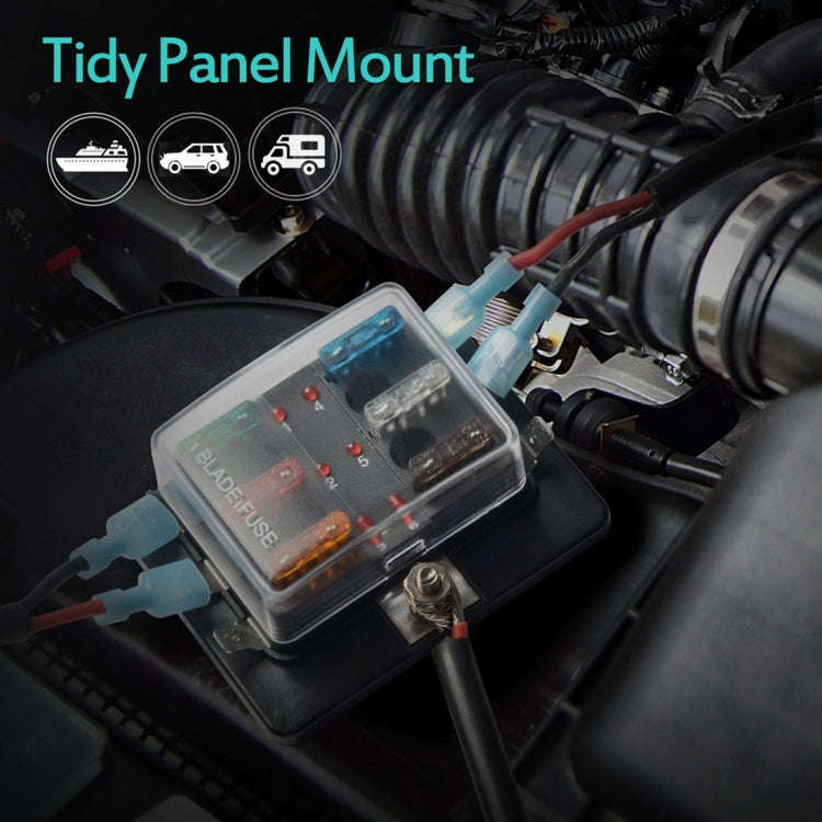 Universal 6 Way Fuse Box Block Fuse Holder Box Car Vehicle Circuit Automotive Blade Tool 6 Way Fu...