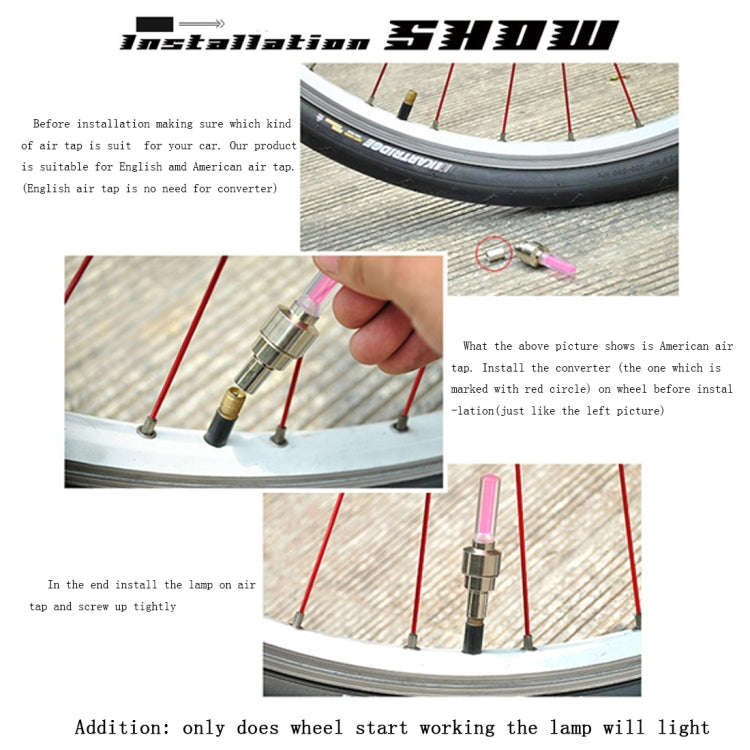 2 PCS Wheel Tyre Lamp With Battery for Car / Motorbike / Bike(Blue Light)