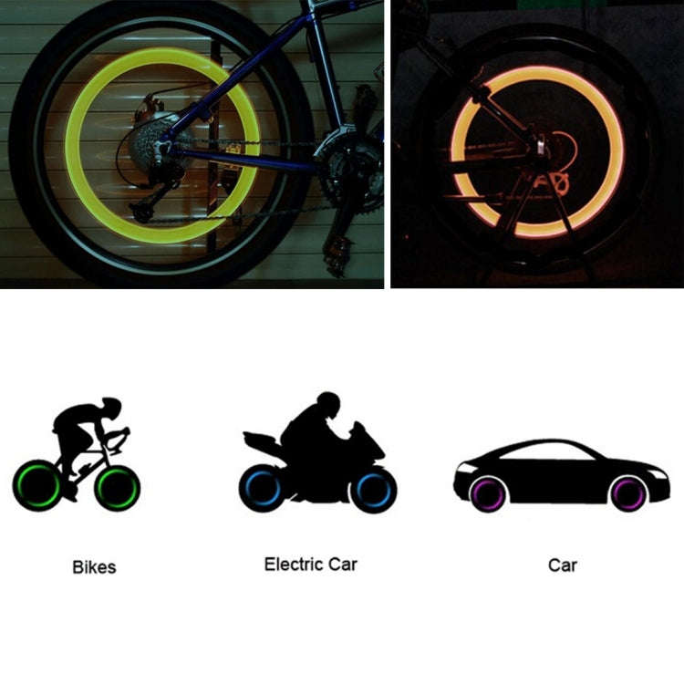 2 PCS Wheel Tyre Lamp With Battery for Car / Motorbike / Bike(Yellow Light)