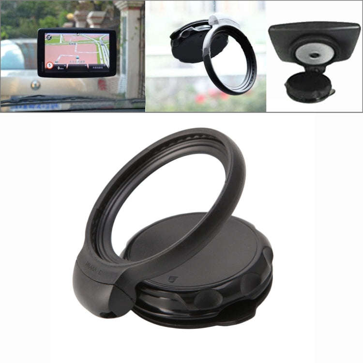 For TomTom One V4 Rotation Foldable Adjustable Car Suction Cup GPS Holder Stand(Black)