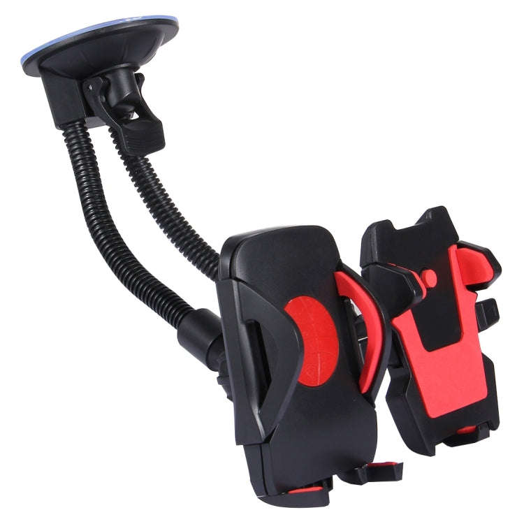 Suction Cup Couple Car Mount Holder Stand Suction Bracket with Adjustable Goose Neck for GPS & PD...
