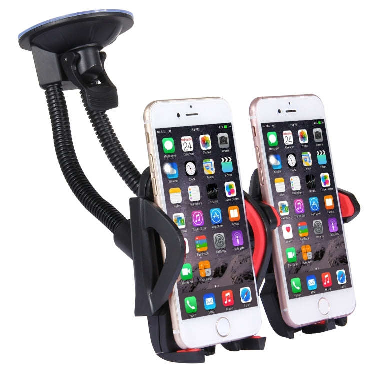 Suction Cup Couple Car Mount Holder Stand Suction Bracket with Adjustable Goose Neck for GPS & PD...