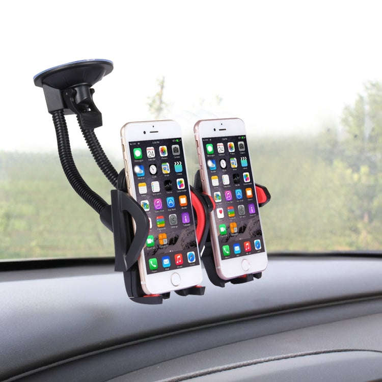 Suction Cup Couple Car Mount Holder Stand Suction Bracket with Adjustable Goose Neck for GPS & PD...