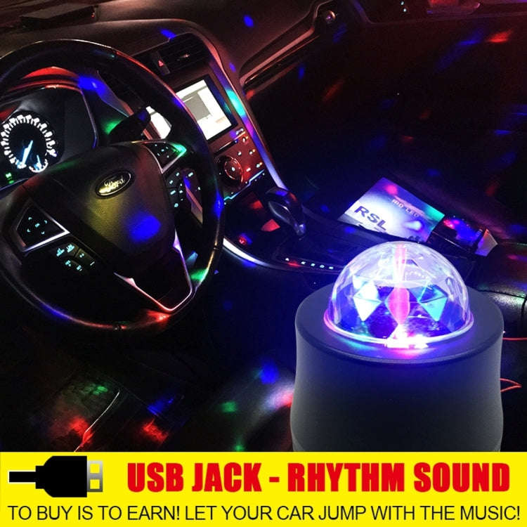 5V 6W Colorful Car Decoration DJ Light Sound Activated Rotating Strobe Effect Atmosphere Light St...