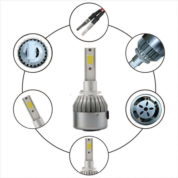 2pcs 880/881 18W 1800LM 6000K Waterproof IP68 Car Auto LED Headlight with 2 COB LED Lamps, DC 9-3...