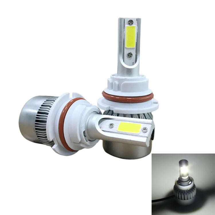 2pcs 9004 18W 1800LM 6000K Waterproof IP68 Car Auto LED Headlight with 2 COB LED Lamps, DC 9-36V(...