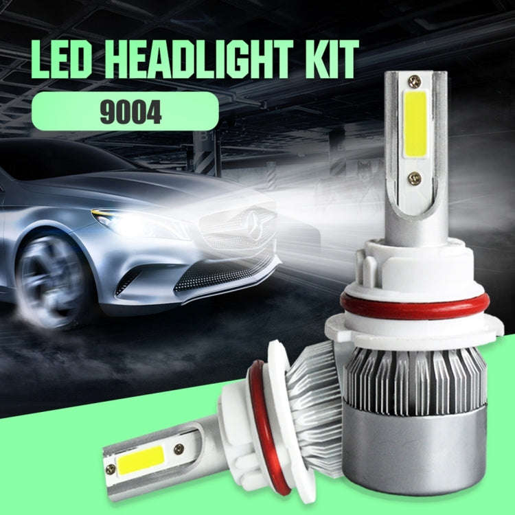 2pcs 9004 18W 1800LM 6000K Waterproof IP68 Car Auto LED Headlight with 2 COB LED Lamps, DC 9-36V(...