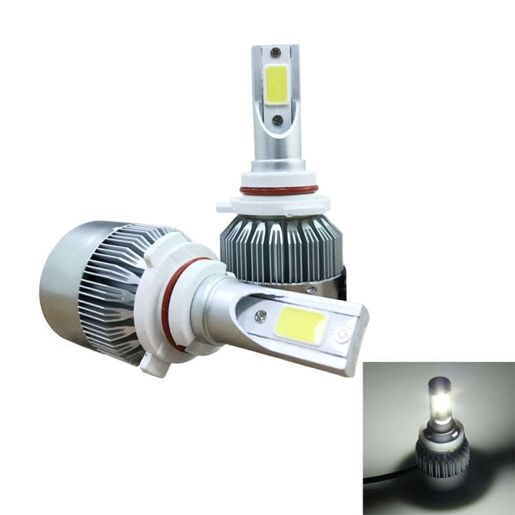 2 PCS C9 9006 18W 1800LM 6000K Waterproof IP68 Car Auto LED Headlight with 2 COB LED Lamps, DC 9-...