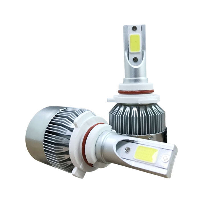 2 PCS C9 9006 18W 1800LM 6000K Waterproof IP68 Car Auto LED Headlight with 2 COB LED Lamps, DC 9-...
