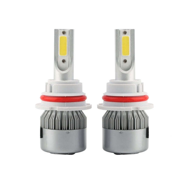 2pcs 9007 18W 1800LM 6000K Waterproof IP68 Car Auto LED Headlight with 2 COB LED Lamps, DC 9-36V(...