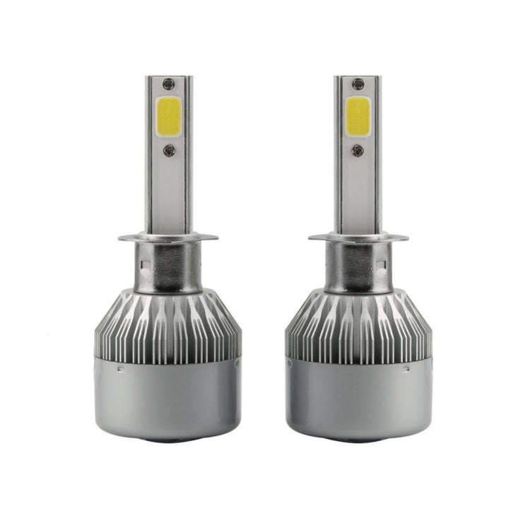2pcs H1 18W 1800LM 6000K Waterproof IP68 Car Auto LED Headlight with 2 COB LED Lamps, DC 9-36V(Wh...