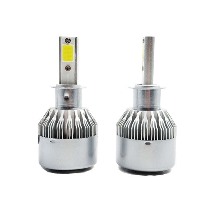2pcs H3 18W 1800LM 6000K Waterproof IP68 Car Auto LED Headlight with 2 COB LED Lamps, DC 9-36V(Wh...