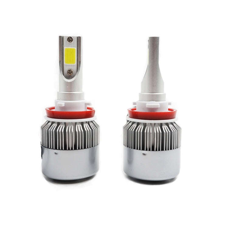 2pcs H8/H11 18W 1800LM 6000K Waterproof IP68 Car Auto LED Headlight with 2 COB LED Lamps, DC 9-36...