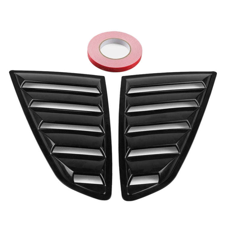 2 PCS Carbon Fiber Painted Panel Side Window Louver Cover Cooling Panel Trim Set for Ford Mustang...