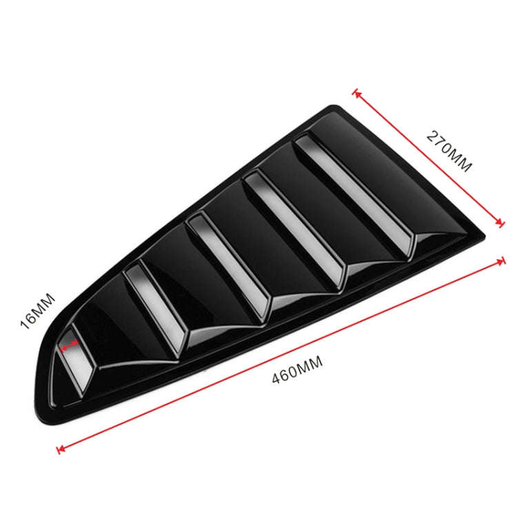 2 PCS Carbon Fiber Painted Panel Side Window Louver Cover Cooling Panel Trim Set for Ford Mustang...