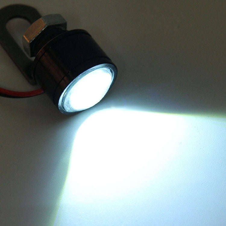 2 PCS 12V 3W Eagle Eyes LED Light For Motorcycle Wire Length: 45cm(White Light)