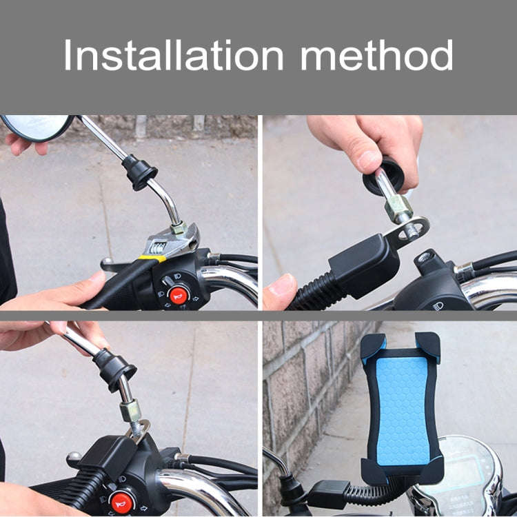 Universal 360 Degrees Free Rotation ABS Motorcycle Phone Bracket Mountain Bike Navigation Bracket...