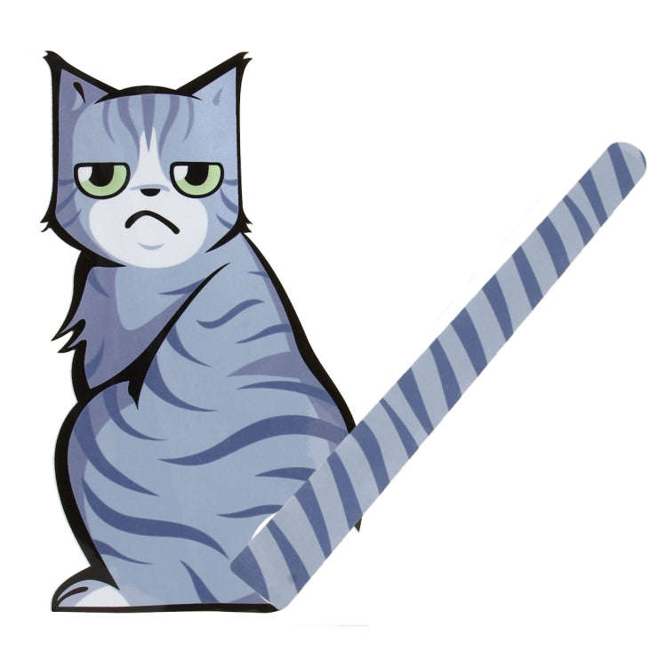 Vehicle Car Rear Windshield Window Wiper Reflective Self-Adhesive Frowning Cat Moving Tail Vinyl ...