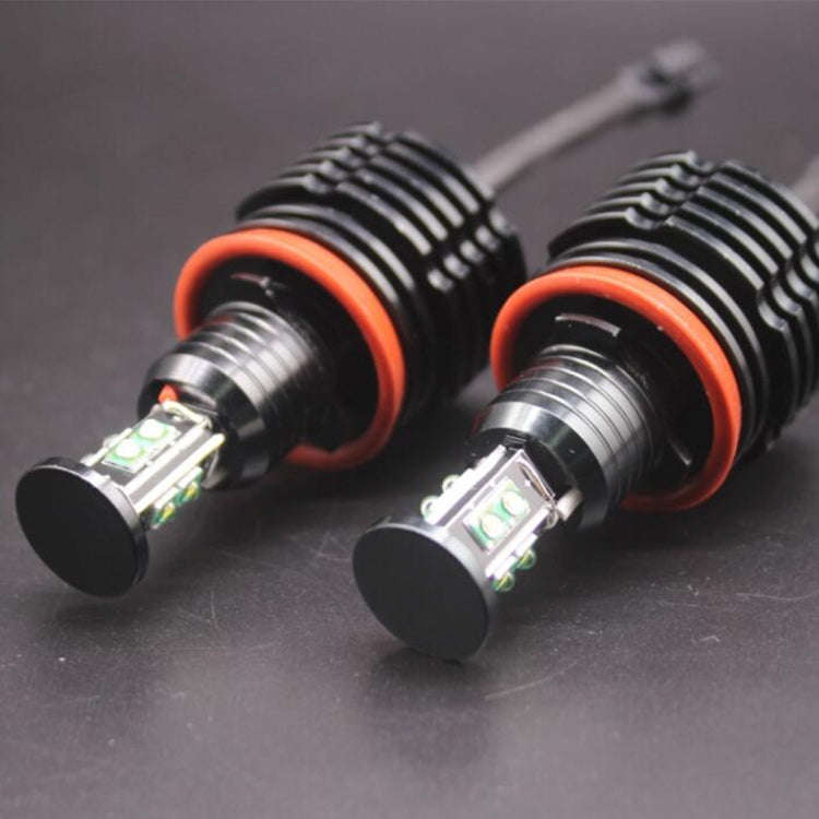 2 PCS DC 12-24V 40W 1800LM 8-LED Car Angel Eyes Halo Ring Marker Light Bulb, (White Light), For X...