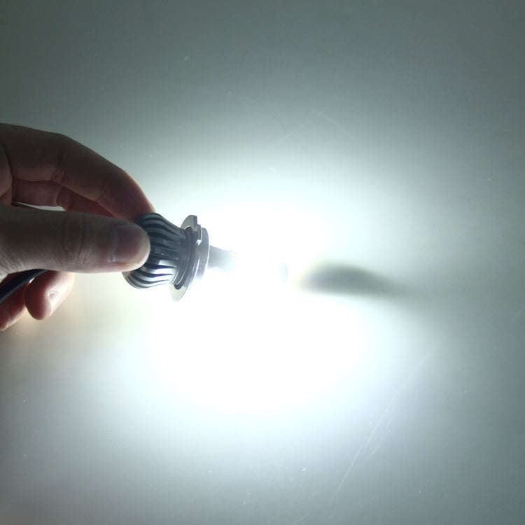 2 PCS 9006 HB4 6W 400LM Car LED Three-side COB Chips Fog Light Lamp Replacement, (White Light+Yel...