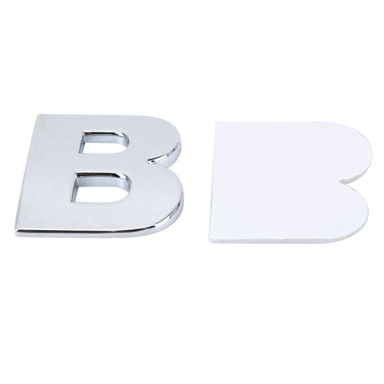 Car Vehicle Badge Emblem 3D English Letter B Self-adhesive Sticker Decal, Size: 4.5*4.5*0.5cm