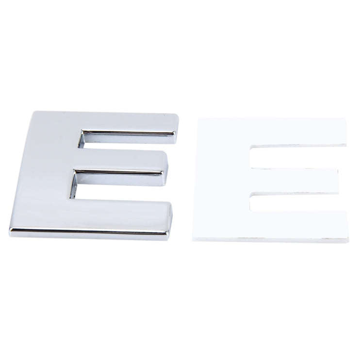 Car Vehicle Badge Emblem 3D English Letter E Self-adhesive Sticker Decal, Size: 4.5*4.5*0.5cm